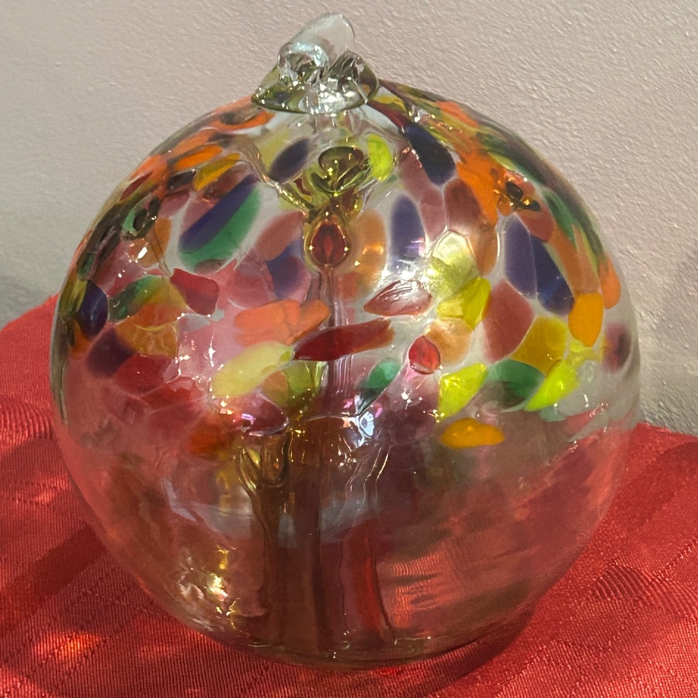 Tree Of Enchantment Glass Ball Ornament Kitras Art Glass